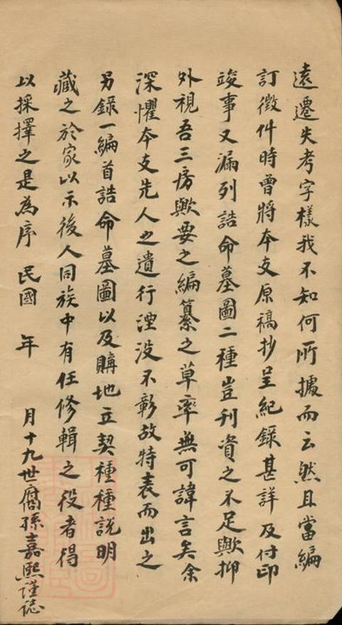 _袁六俊三房一支墓圖譜系錄__