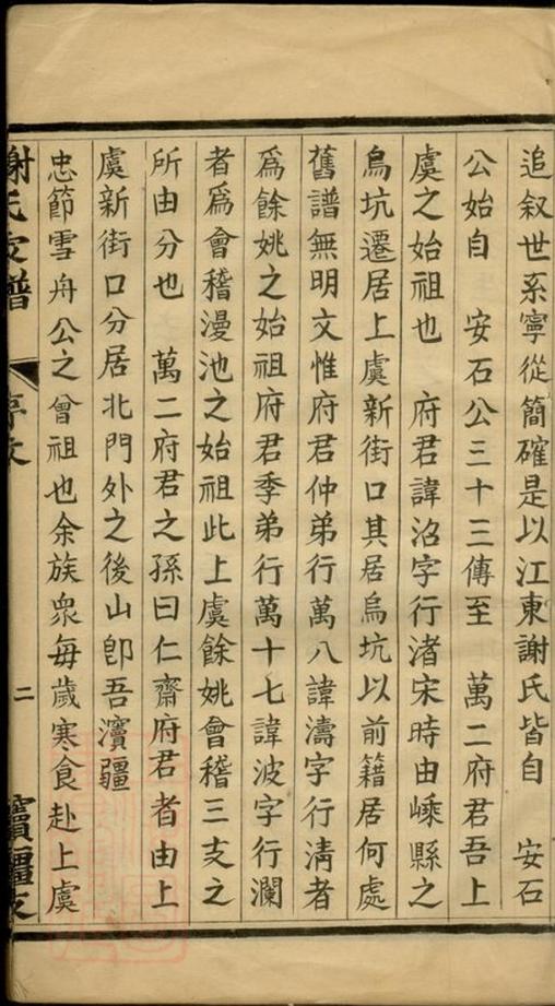 _謝氏家譜 version __