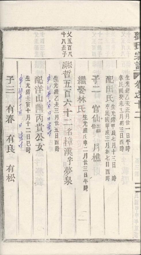 _重修劉金二氏合宗家譜 part __