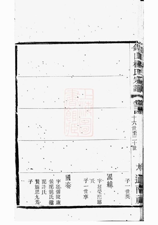 _錫山楊氏宗譜 version part __