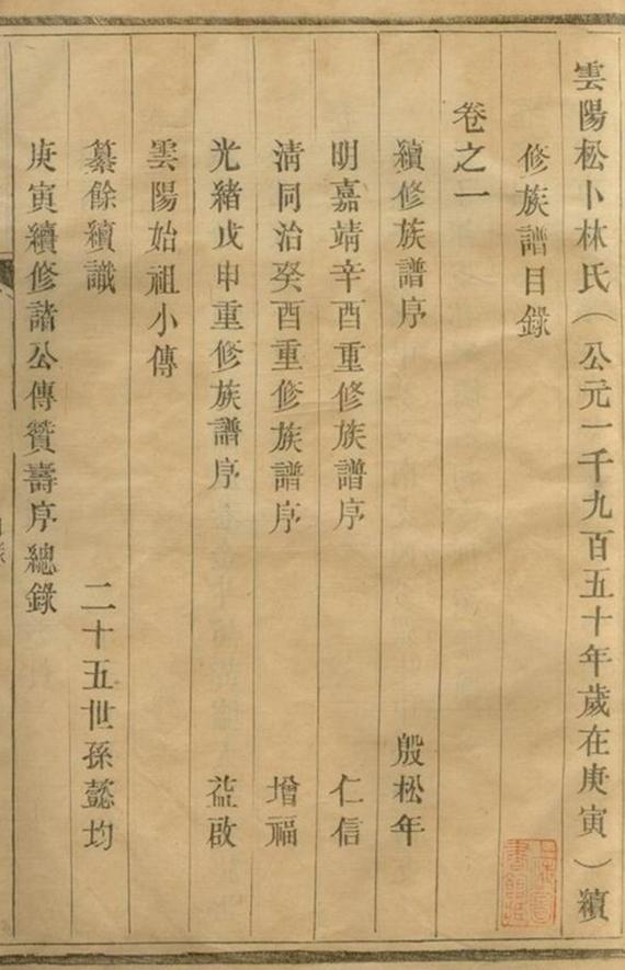_雲陽林氏續修族譜__