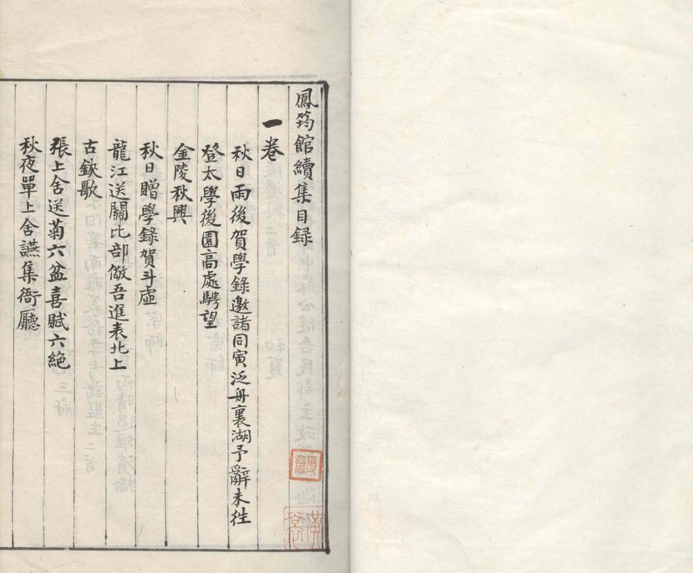 鳯筠馆续集二卷