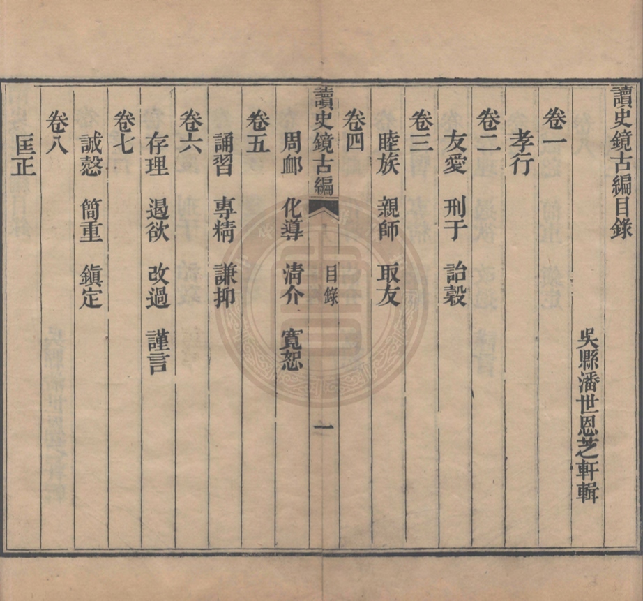 《讀史鏡古編三十二卷》(清)潘世恩撰