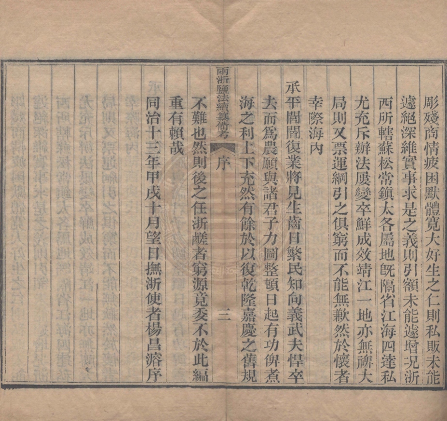 《兩淅監法續纂備考十二卷》(清)楊昌等纂