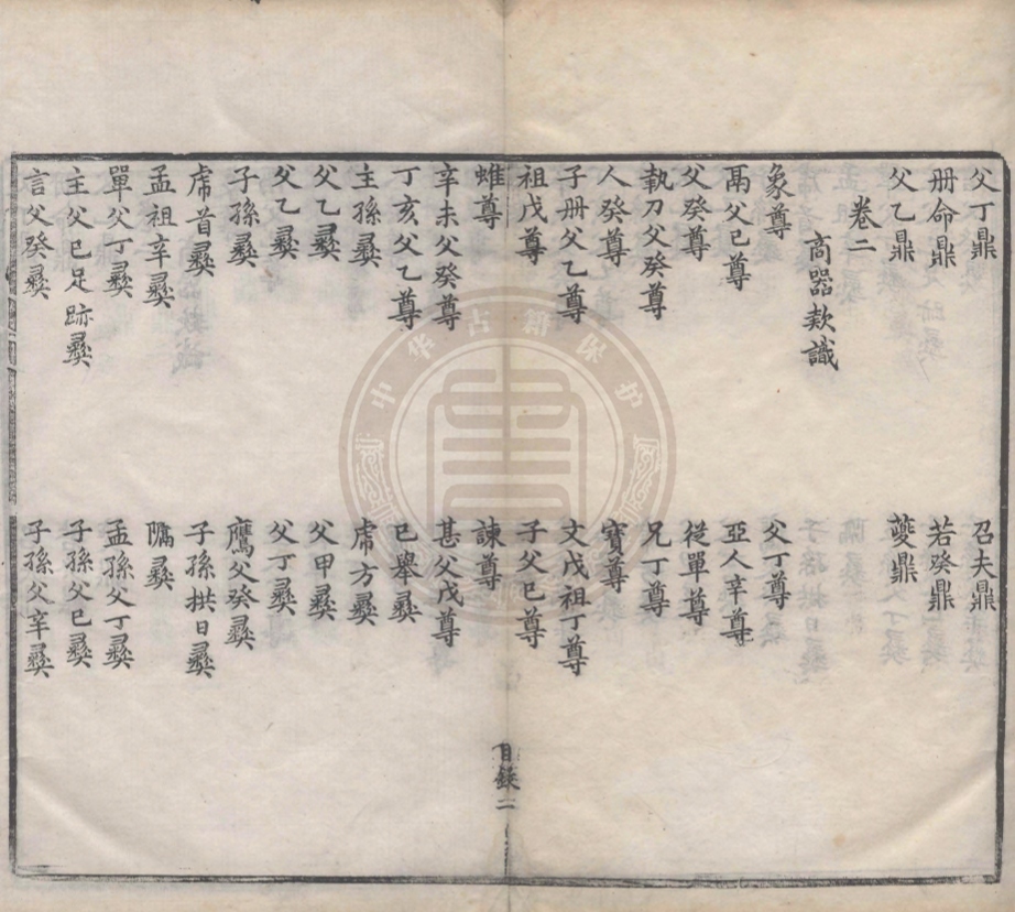 《历代鍾鼎款識发帖二十卷》(宋)薛尚功撰