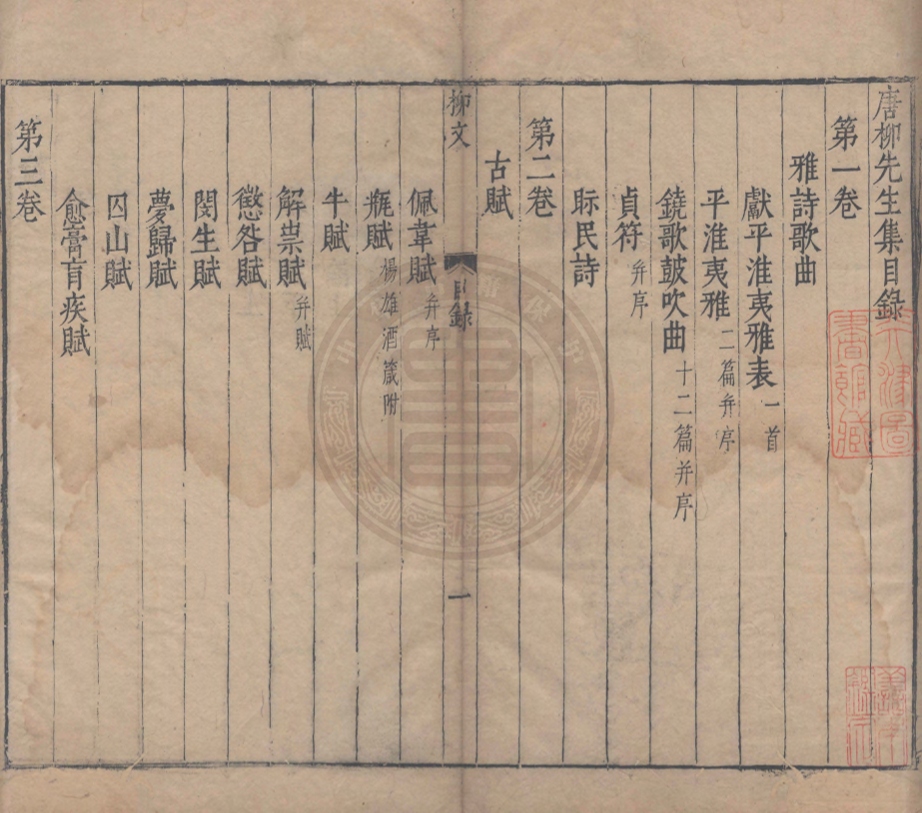 《唐柳先生集四十五卷外集二卷龍城錄二卷附錄二卷集傳一卷》(唐)柳宗元撰(唐)劉禹錫編