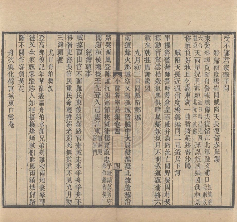 《小醉經室詩集六卷》(清)徐廷珍撰
