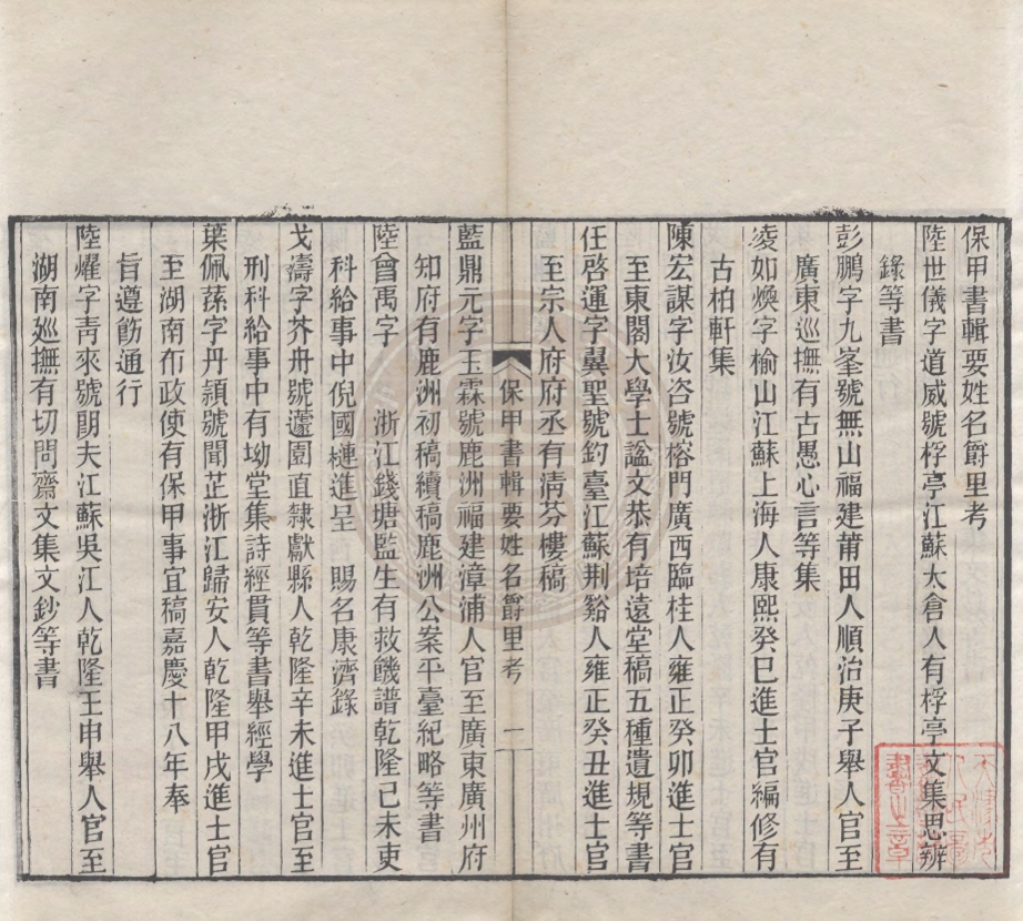 《保甲書輯要四卷》(清)徐棟編