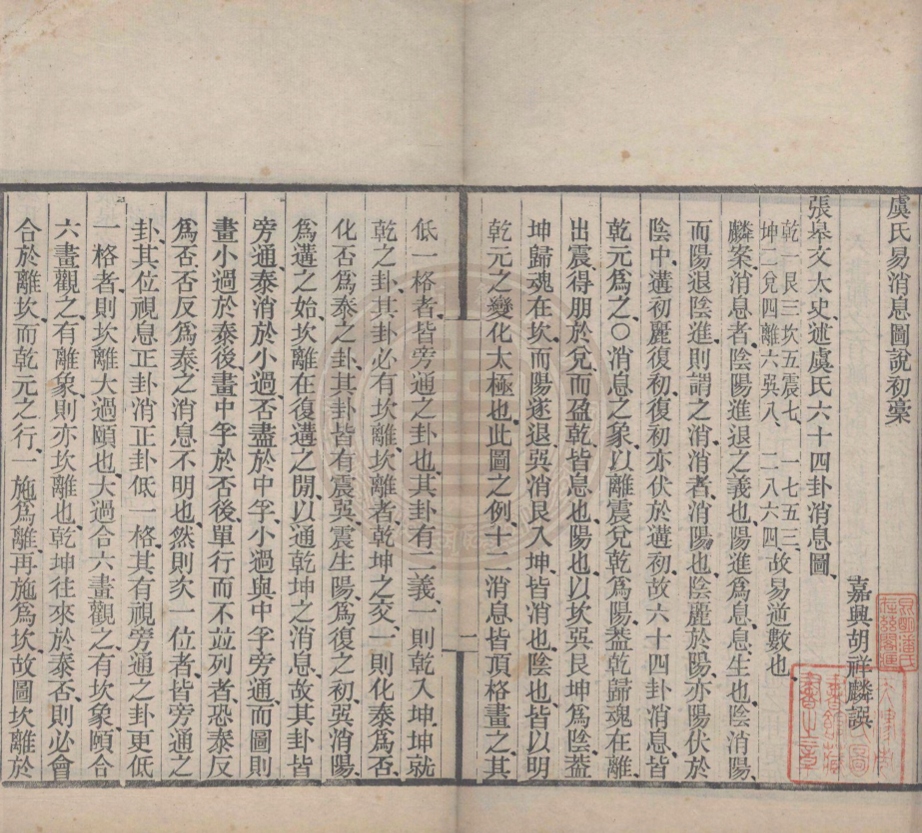 《虞氏易消息圖說初稿一卷》(清)胡祥麟撰