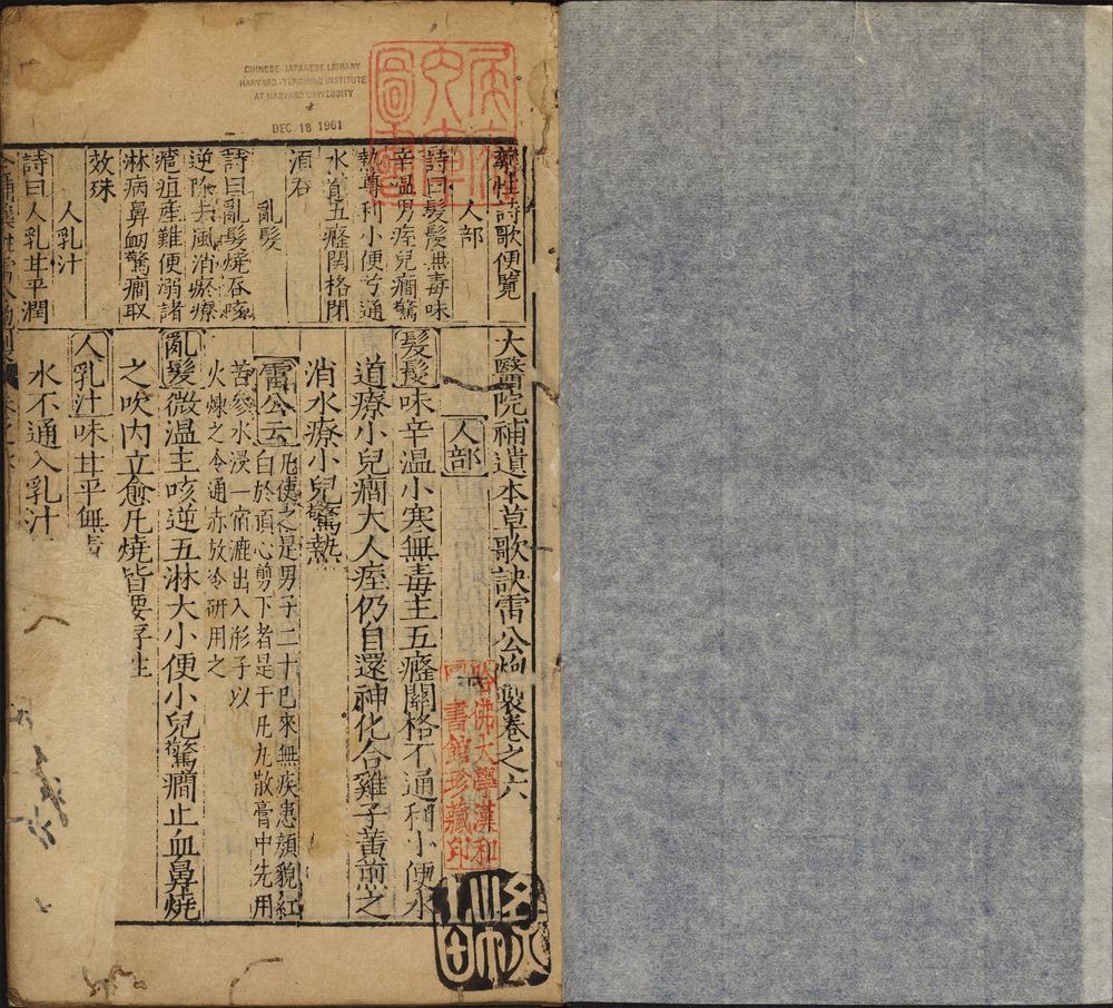 太医院补遗本草歌诀雷公炮制_卷之六至七