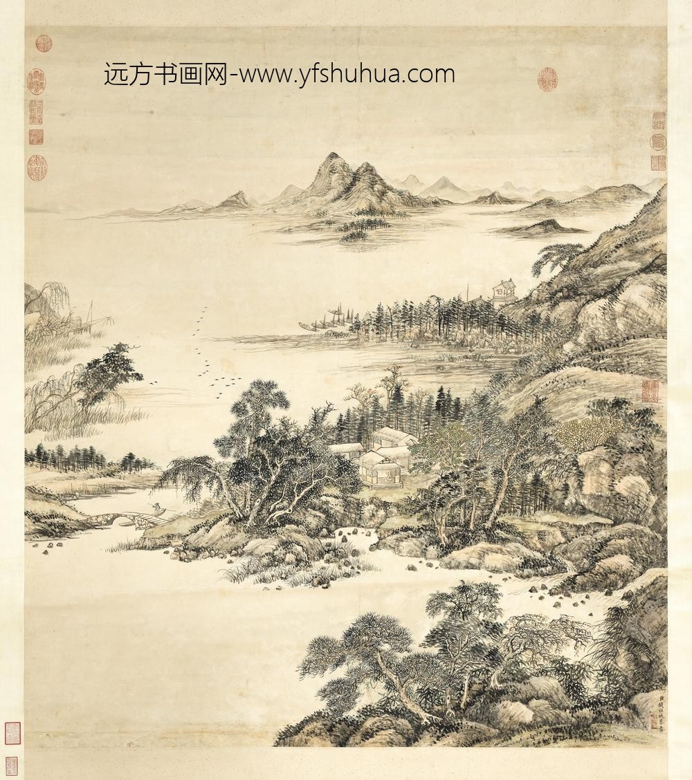 清钱维城画山水轴