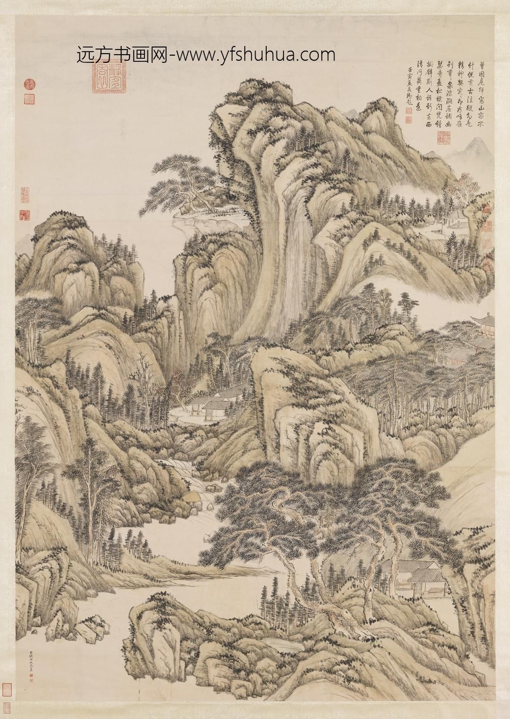 清钱维城画山水轴