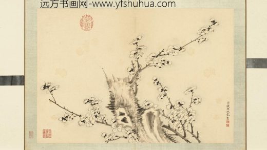 清钱维城花卉册（一）册画梅之八.jpg