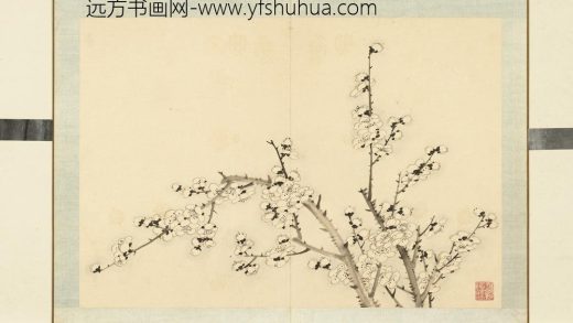清钱维城花卉册（一）册画梅之四.jpg