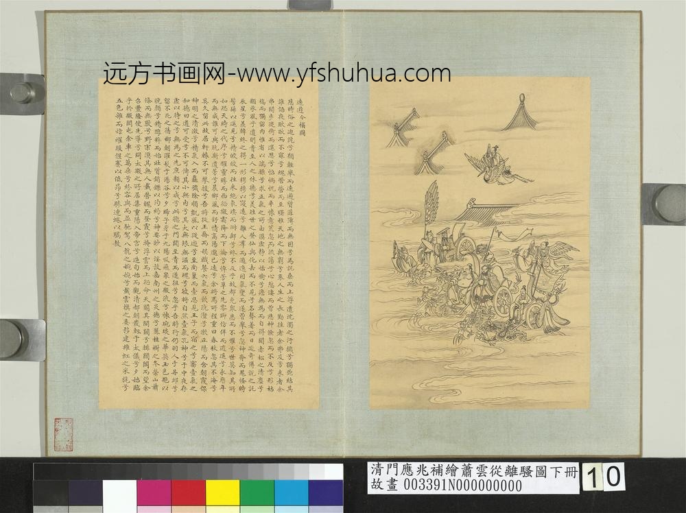 清门应兆补绘萧云从离骚图下册_远游
