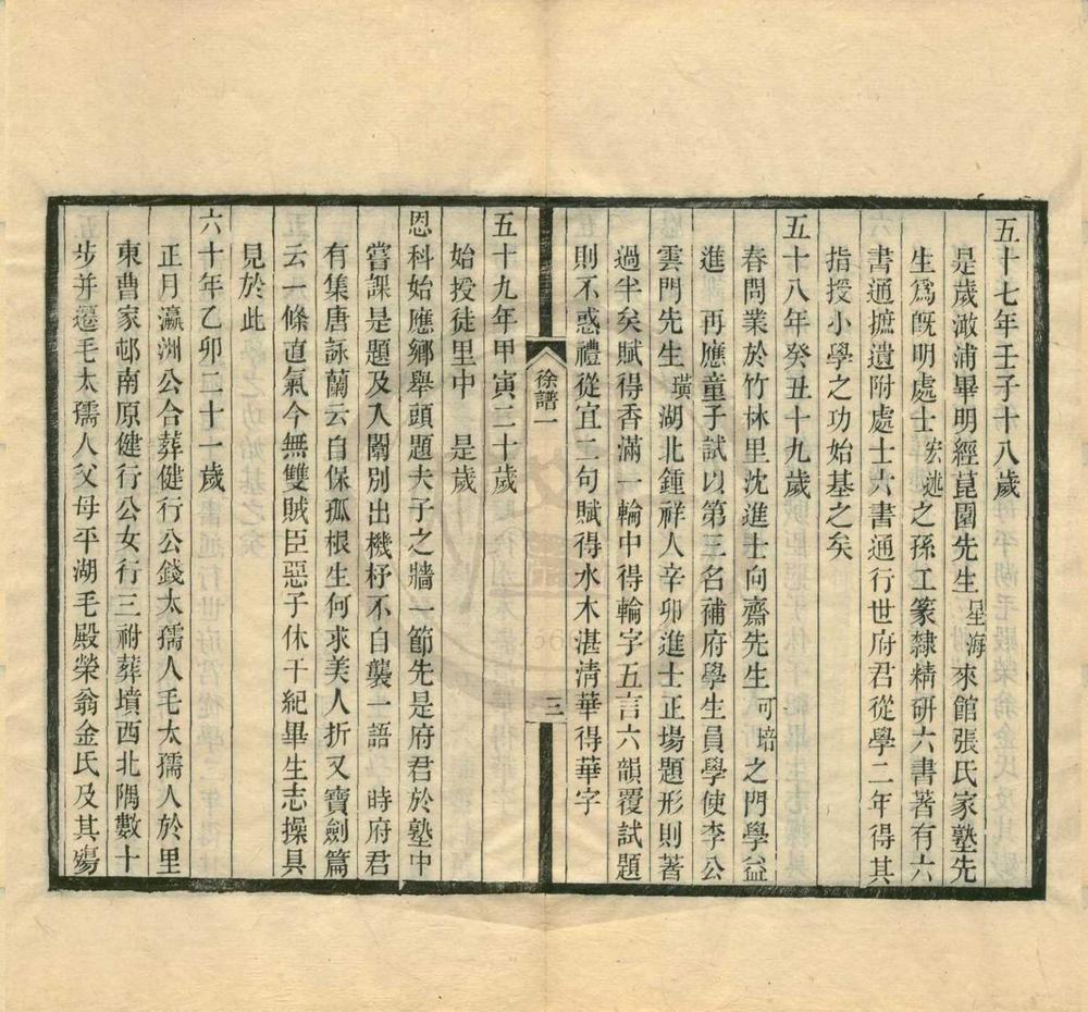 _岁贡士寿臧府君年谱一卷__