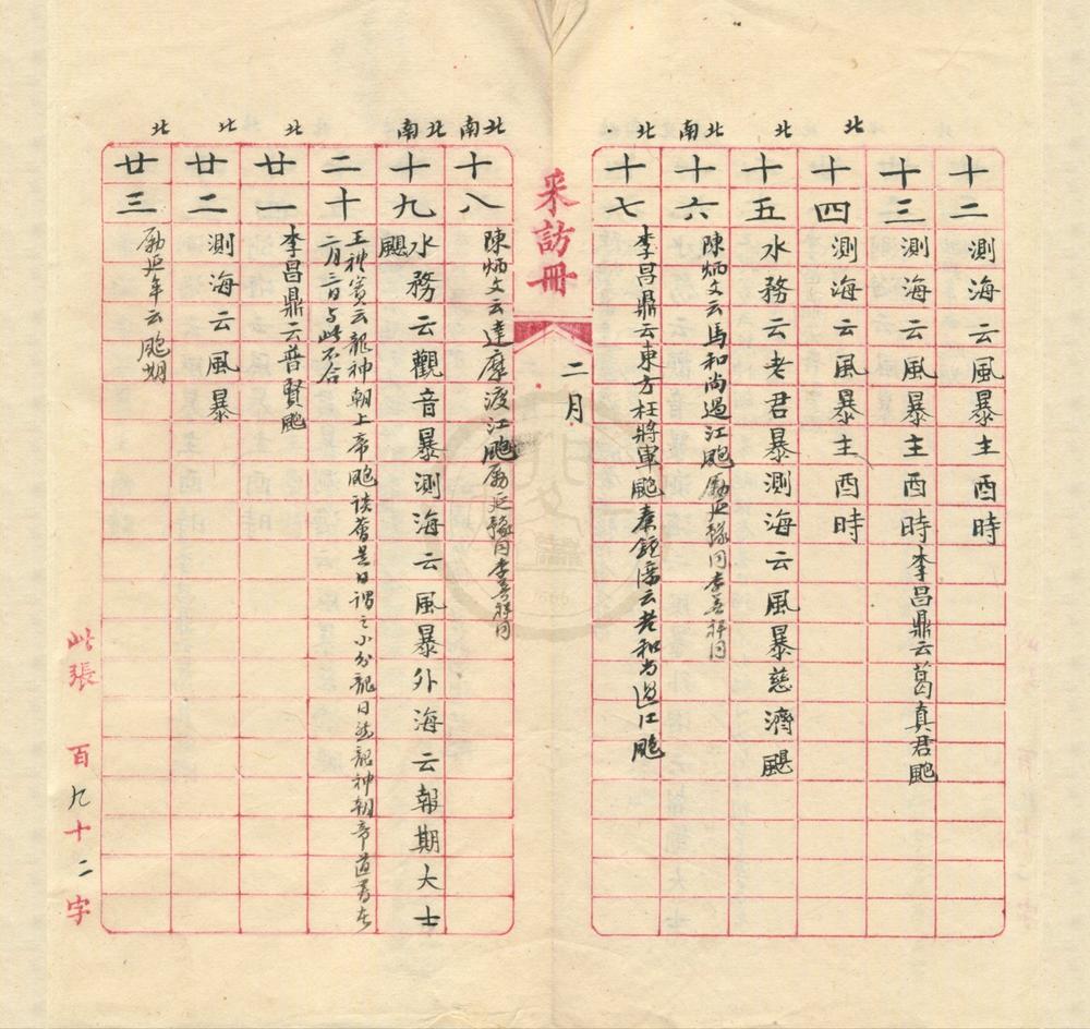 _汇集水务便览测海录外海纪要敏求志各神暴风报飓台风信日期备考一卷__