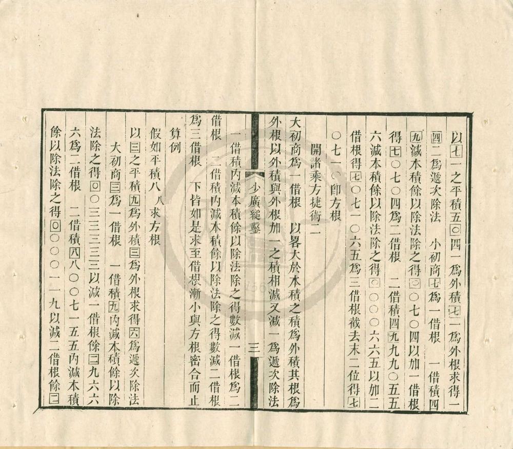 _少广缒凿一卷洞方术图解二卷致曲术一卷__