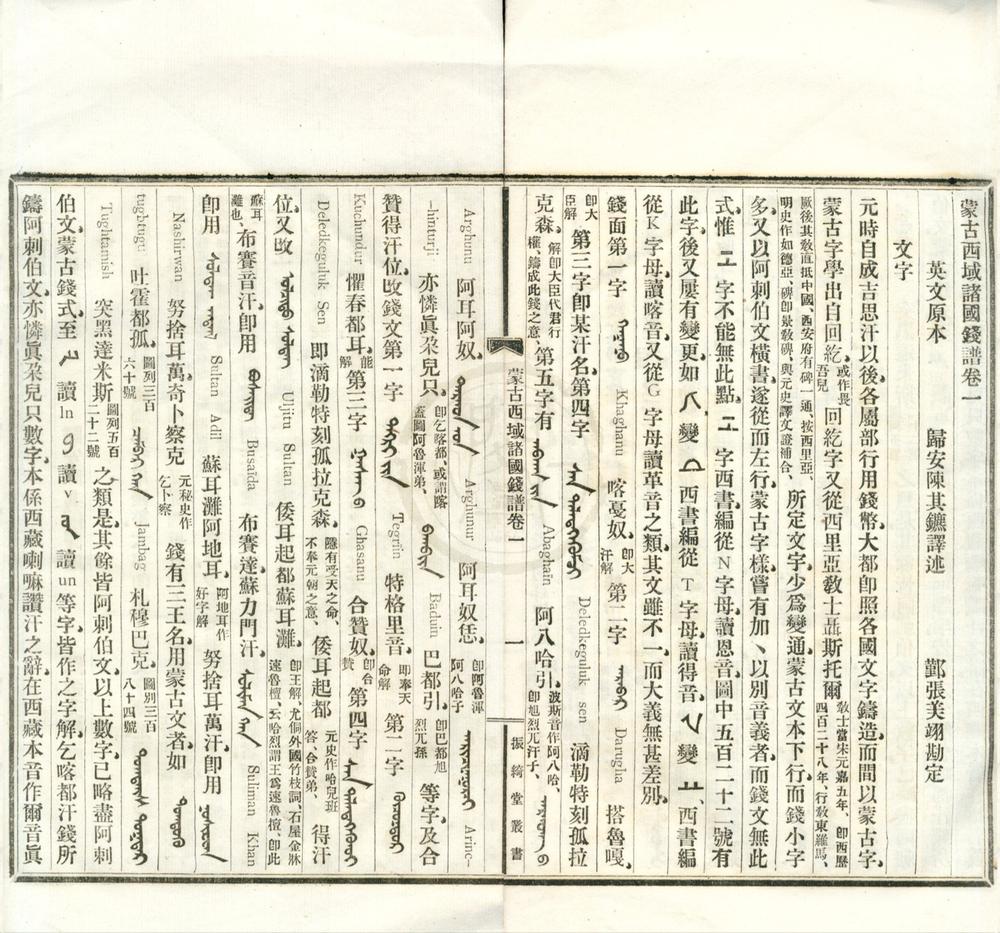 _蒙古西域诸国钱谱四卷__
