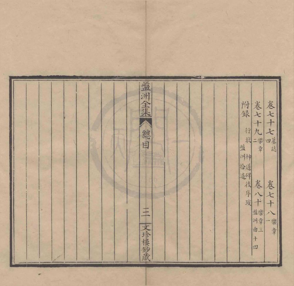 _盘洲文集八十卷附录一卷__