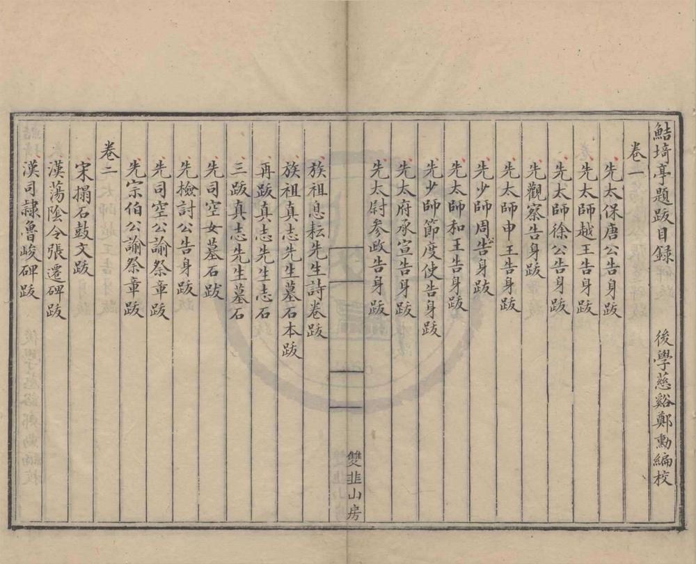 _鲒埼亭题跋十卷目录一卷__