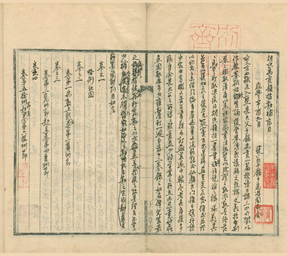 _胡氏禹贡锥指勘补十二卷__