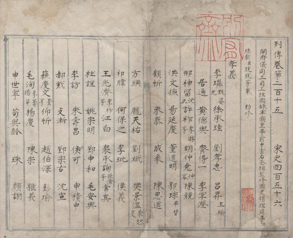 _宋史四百九十六卷目录三卷__