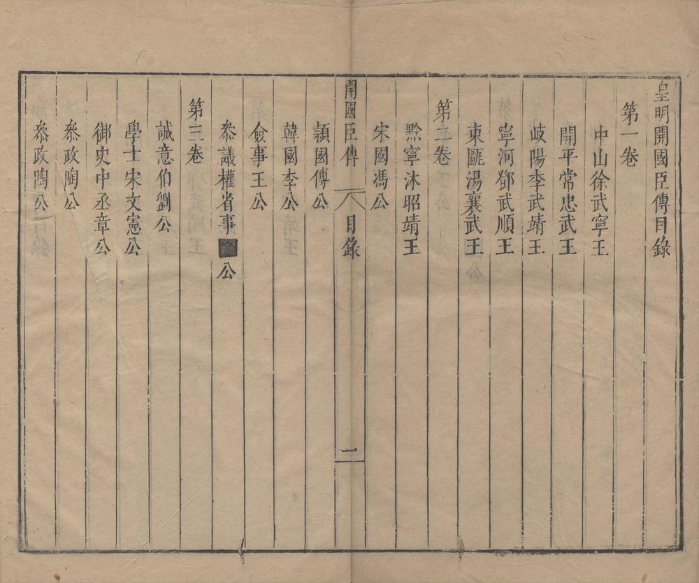 _皇明开国臣传十三卷__
