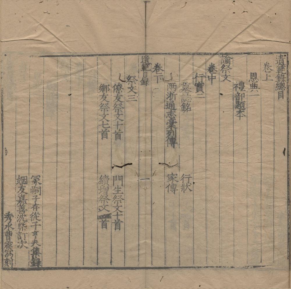 _邵端峯先生遗范录三卷__