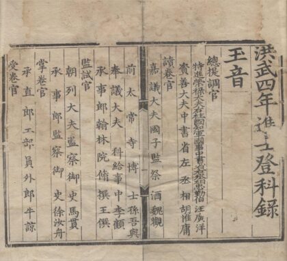 1468 洪武四年进士登科录一卷 0222145912 1.jpg