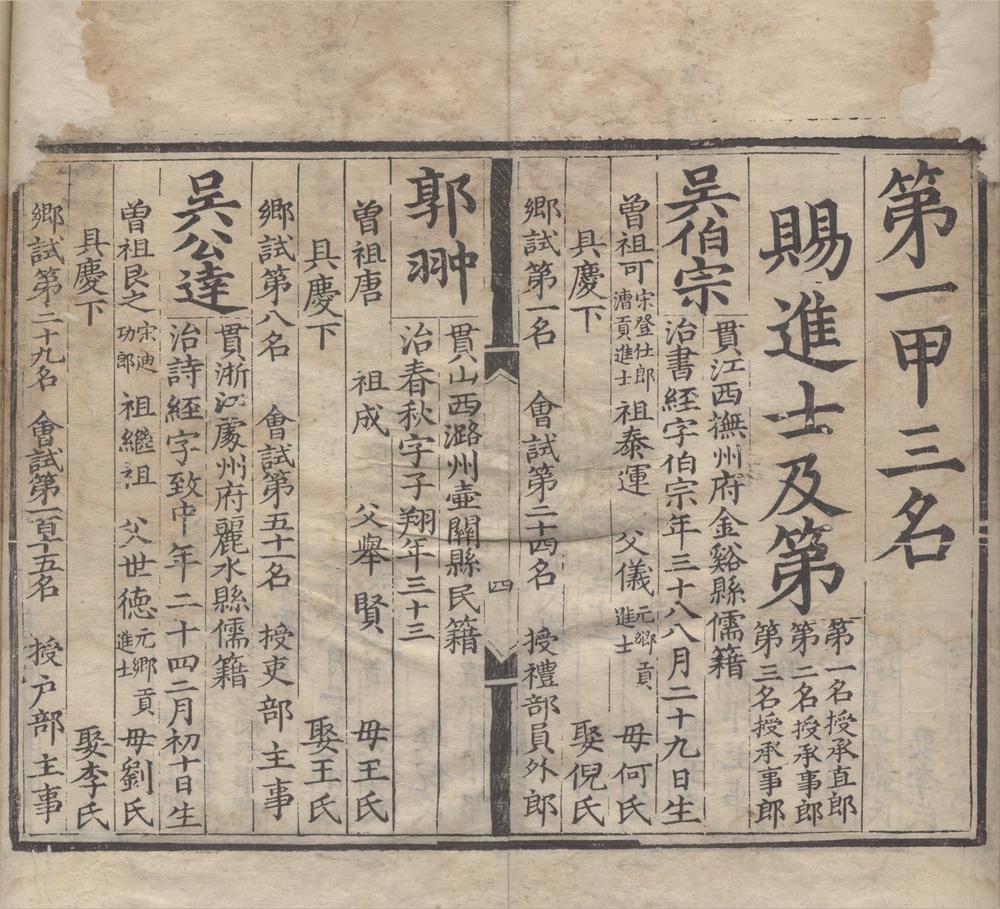 _洪武四年进士登科录一卷__
