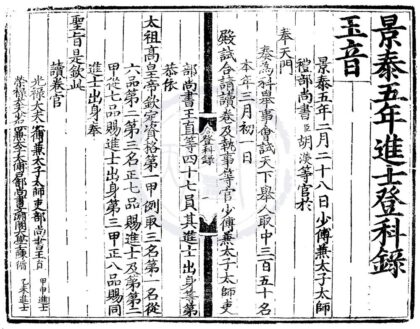 1475 景泰五年进士登科录一卷 0222145946 1.jpg