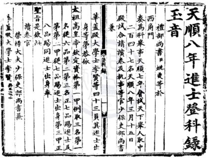 1477 天顺八年进士登科录一卷 0222145956 1.jpg