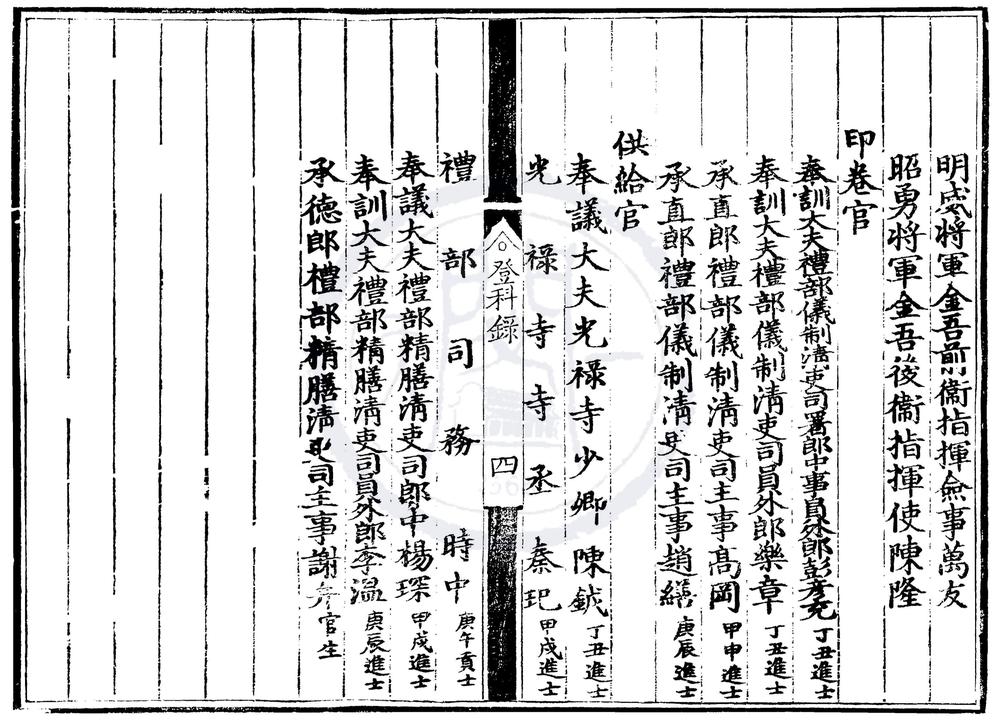 _成化五年进士登科录一卷__
