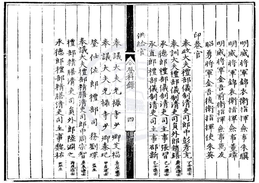 _成化十一年进士登科录一卷__
