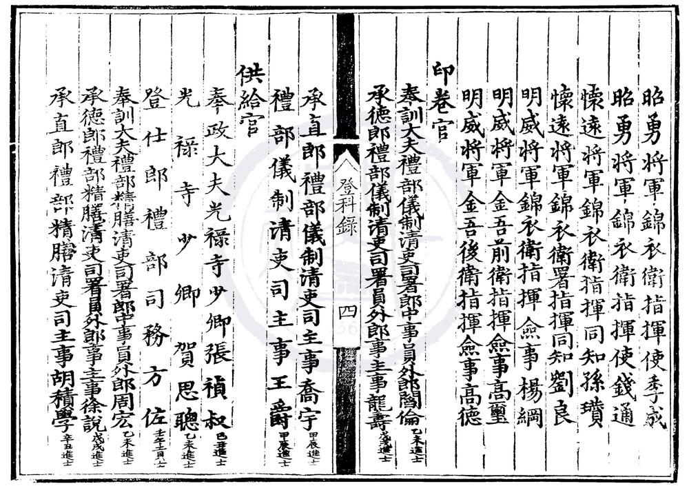 _成化二十三年进士登科录一卷__