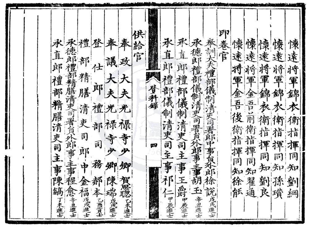 _弘治三年进士登科录一卷__