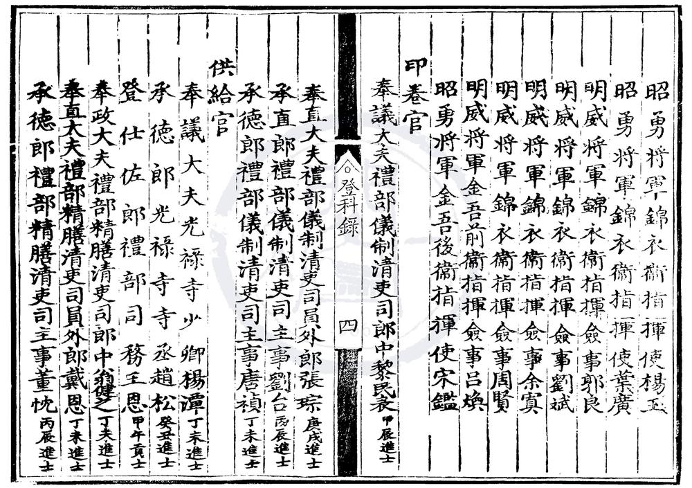 _弘治十五年进士登科录一卷__