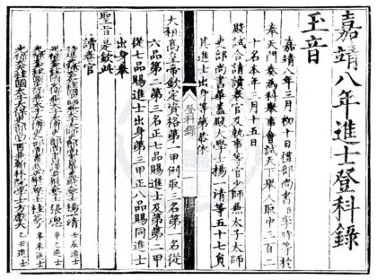 1490 嘉靖八年进士登科录一卷 0222150102 1.jpg