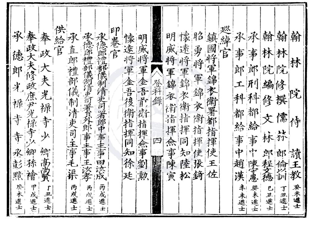 _嘉靖十一年进士登科录一卷__