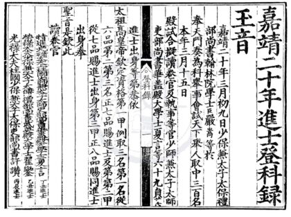 1495 嘉靖二十年进士登科录一卷 0222150128 1.jpg