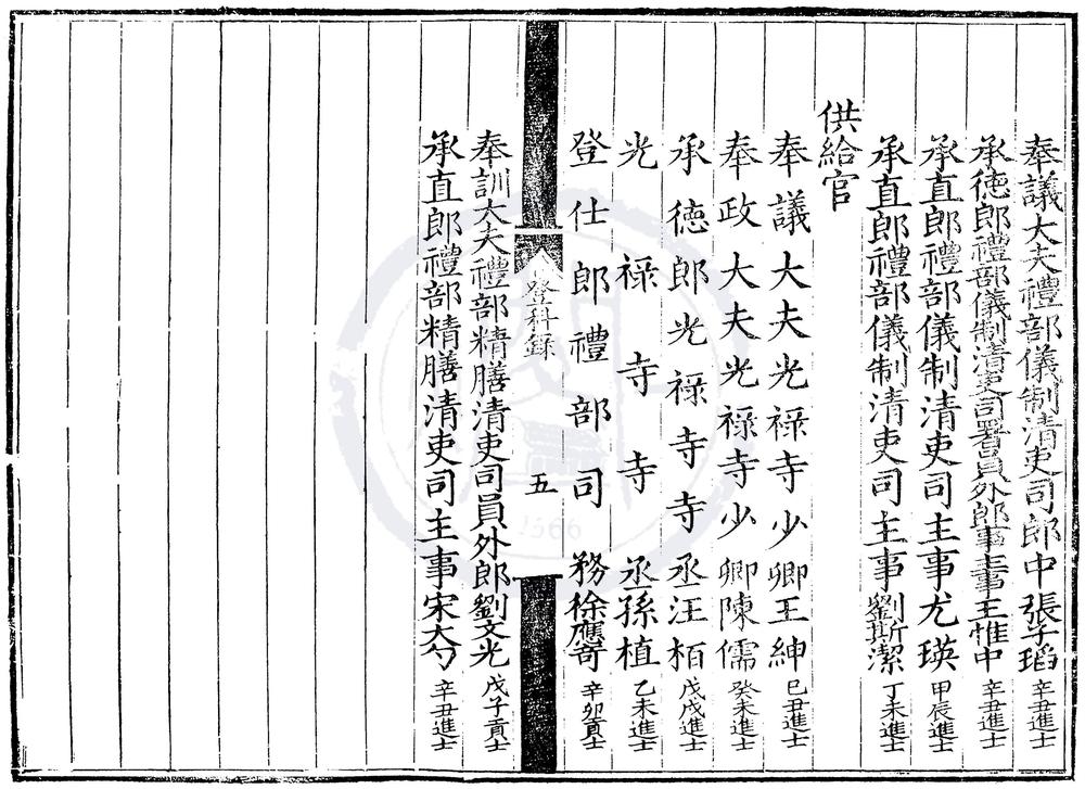 _嘉靖二十九年进士登科录一卷__