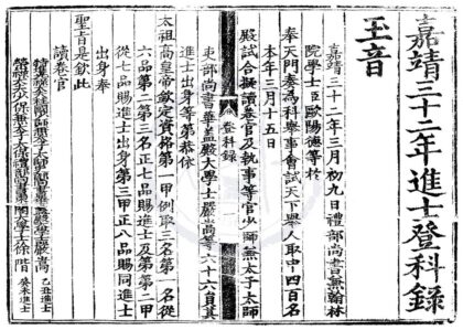 1499 嘉靖三十二年进士登科录一卷 0222150148 1.jpg