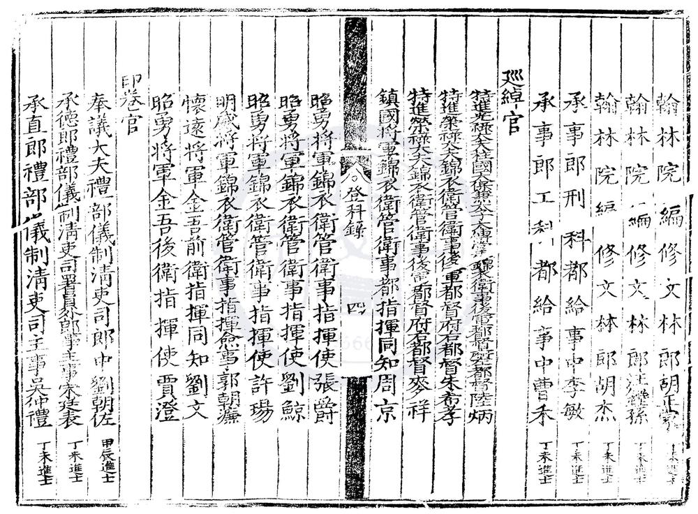 _嘉靖三十五年进士登科录一卷__