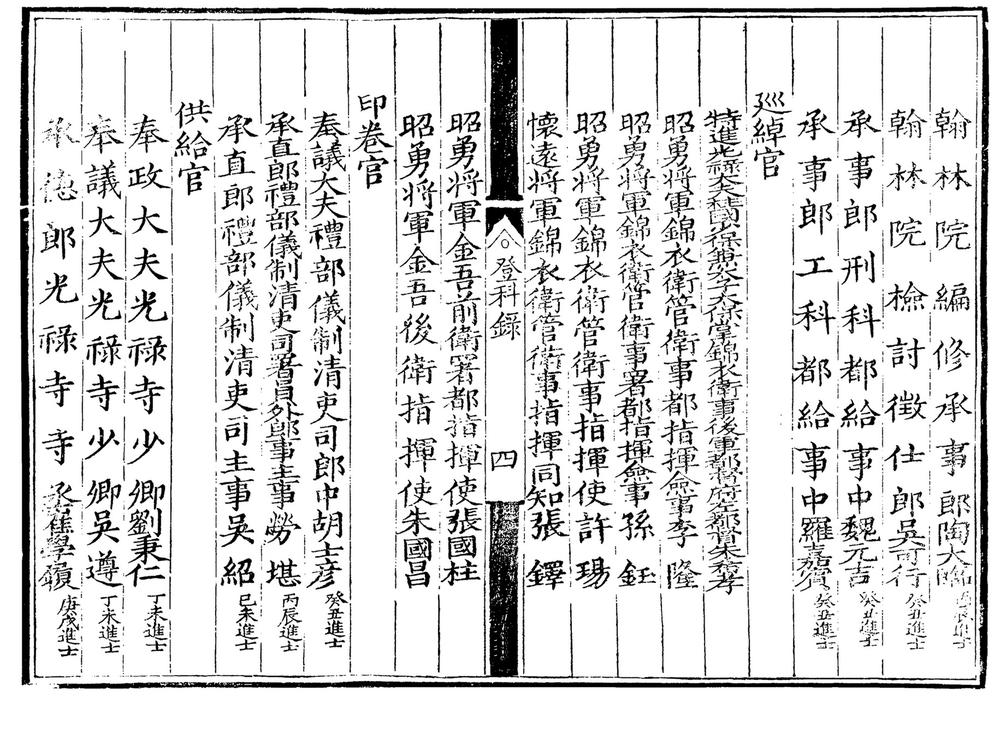 _嘉靖四十一年进士登科录一卷__