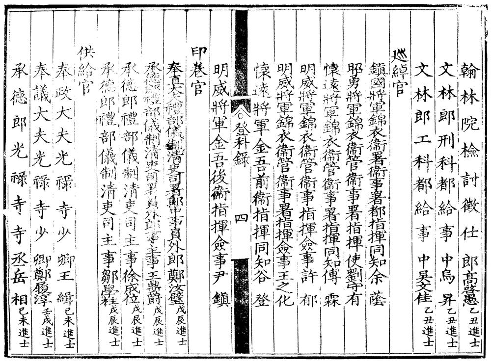 _万历二年进士登科录一卷__
