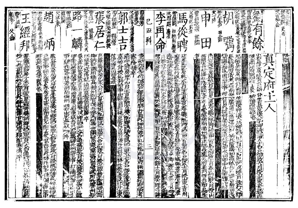 _万历十七年巳丑科进士履历便览一卷__