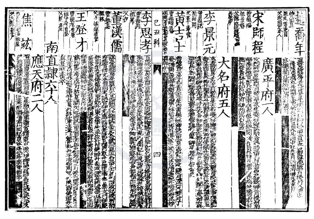 _万历十七年巳丑科进士履历便览一卷__