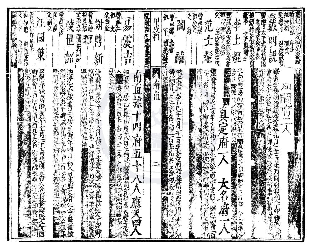 _崇祯七年甲戌科进士履历便览一卷__
