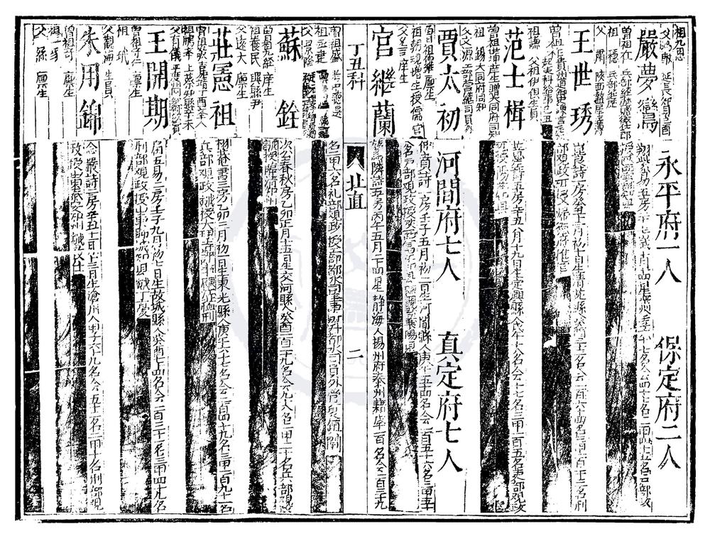 _崇祯十年丁丑科进士三代履历一卷__